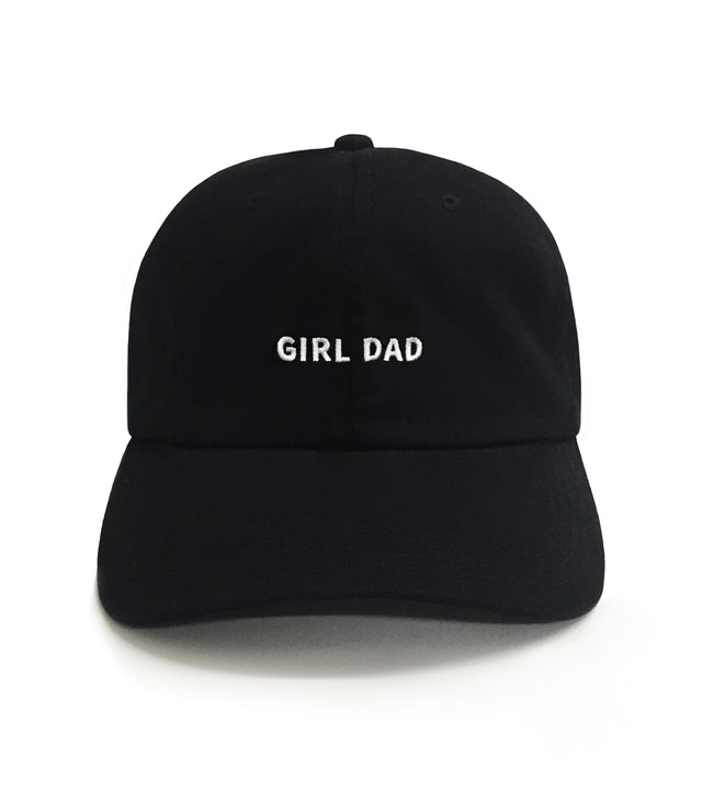 Girl Dad Black 6-Panel Dad Hat – cotton adjustable dad hat, comfortable everyday wear, funny gift for dads