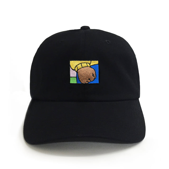 Arthur Dad Hat – Embroidered Arthur fist meme hat for dads. Funny 6-panel black cotton dad hat by Dad Brand.