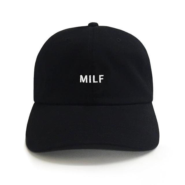 MILF embroidered dad hat funny mom hat cool mom gifts black 6 panel hat Dad Brand